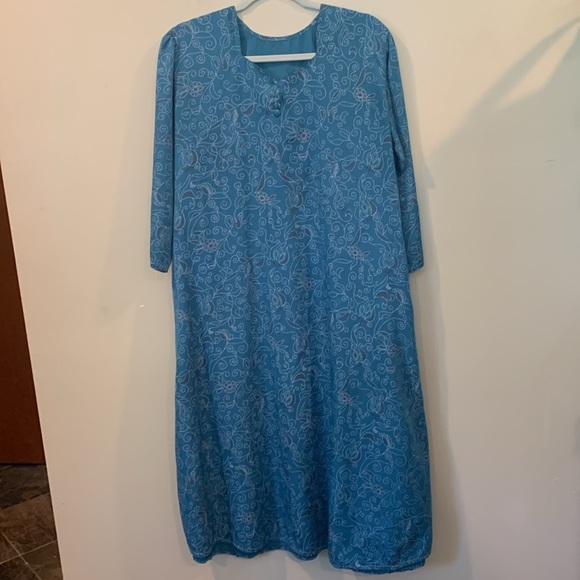 Kurta Lightweight Blue 3/4 Sleeve Women’s Approx. Medium Large -see measurements - Picture 6 of 10